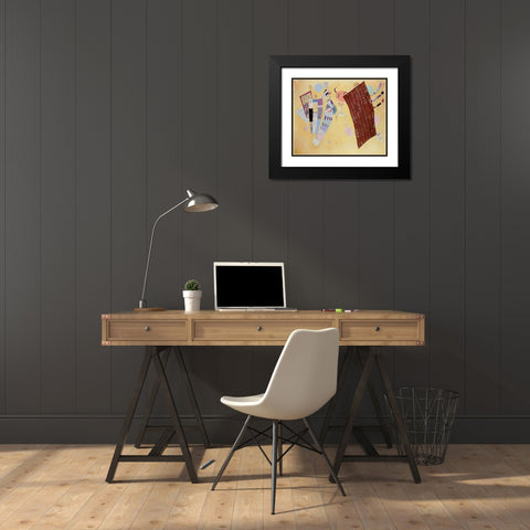 Delicate Tensions 1942 Black Modern Wood Framed Art Print with Double Matting by Kandinsky, Wassily