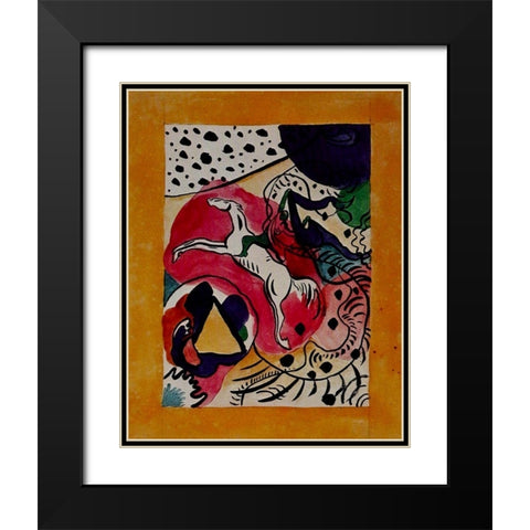 Design for cover of Blaue Reiter 1911 Black Modern Wood Framed Art Print with Double Matting by Kandinsky, Wassily
