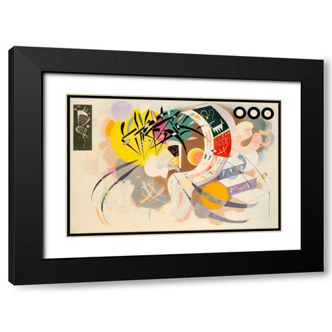 Dominant curve 1936 Black Modern Wood Framed Art Print with Double Matting by Kandinsky, Wassily
