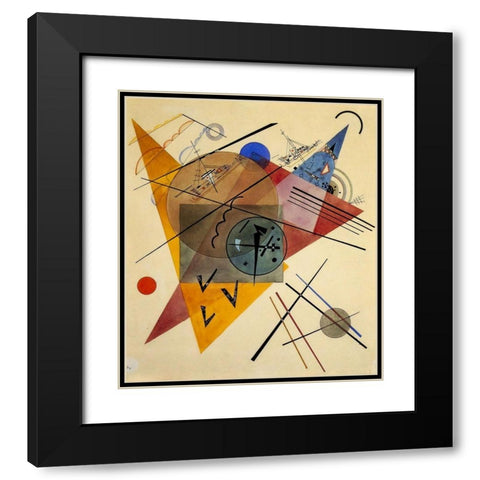 Dreamy 1923 Black Modern Wood Framed Art Print with Double Matting by Kandinsky, Wassily