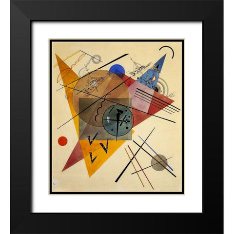 Dreamy 1923 Black Modern Wood Framed Art Print with Double Matting by Kandinsky, Wassily