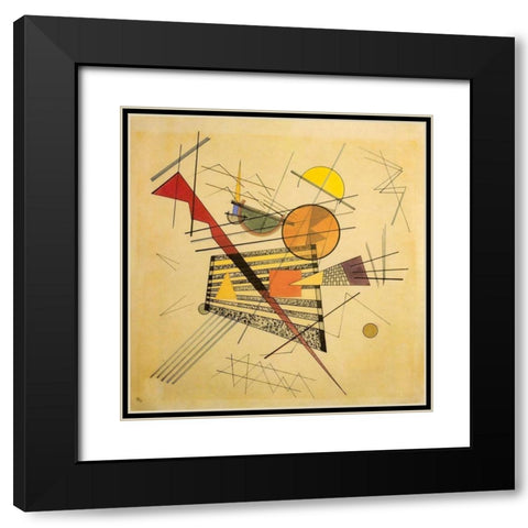 Free relationship 1923 Black Modern Wood Framed Art Print with Double Matting by Kandinsky, Wassily