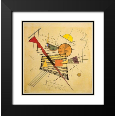 Free relationship 1923 Black Modern Wood Framed Art Print with Double Matting by Kandinsky, Wassily