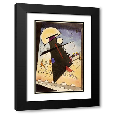 Grey morning 1924 Black Modern Wood Framed Art Print with Double Matting by Kandinsky, Wassily