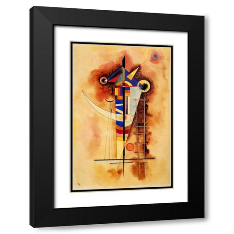Hard in Slack 1927 Black Modern Wood Framed Art Print with Double Matting by Kandinsky, Wassily