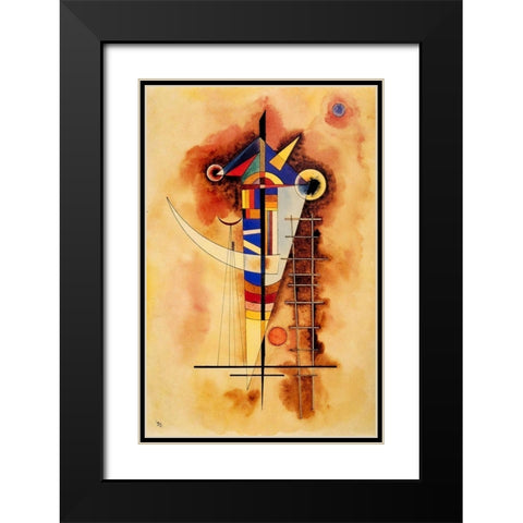 Hard in Slack 1927 Black Modern Wood Framed Art Print with Double Matting by Kandinsky, Wassily