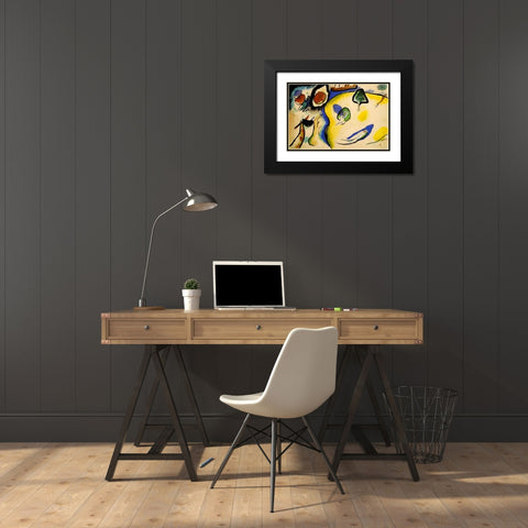 Improvisation no.25 1912 Black Modern Wood Framed Art Print with Double Matting by Kandinsky, Wassily