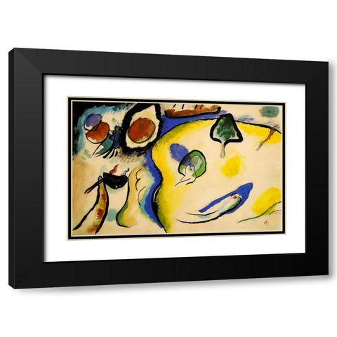 Improvisation no.25 1912 Black Modern Wood Framed Art Print with Double Matting by Kandinsky, Wassily