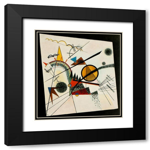 In the Black Square 1923 Black Modern Wood Framed Art Print with Double Matting by Kandinsky, Wassily