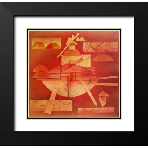 In the Heavy Red 1928 Black Modern Wood Framed Art Print with Double Matting by Kandinsky, Wassily