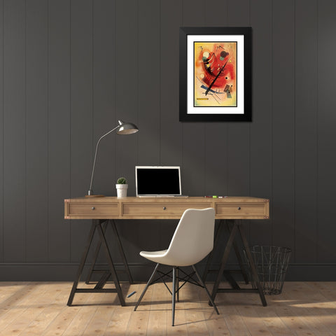 Inner Simmering 1925 Black Modern Wood Framed Art Print with Double Matting by Kandinsky, Wassily