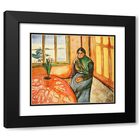 Melancholy 1899 Black Modern Wood Framed Art Print with Double Matting by Kandinsky, Wassily
