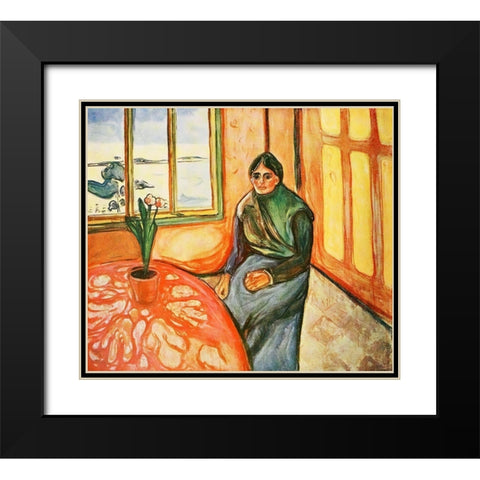 Melancholy 1899 Black Modern Wood Framed Art Print with Double Matting by Kandinsky, Wassily