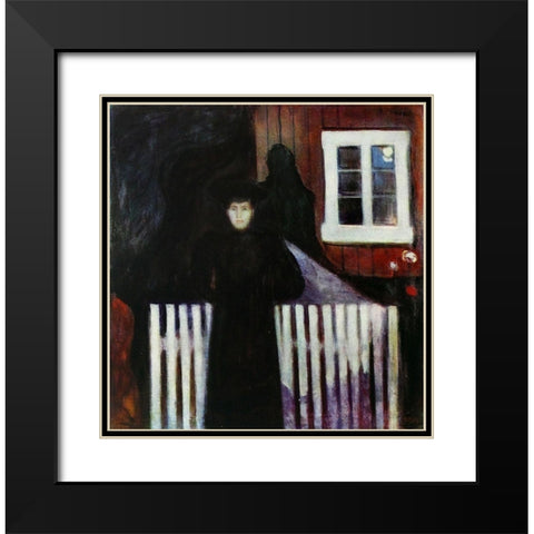 Moonlight 1893 Black Modern Wood Framed Art Print with Double Matting by Kandinsky, Wassily