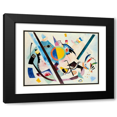 Multi-coloured Circle 1921 Black Modern Wood Framed Art Print with Double Matting by Kandinsky, Wassily