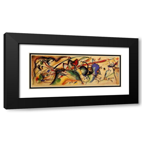 Picture with white border 1913 Black Modern Wood Framed Art Print with Double Matting by Kandinsky, Wassily