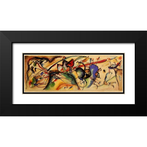 Picture with white border 1913 Black Modern Wood Framed Art Print with Double Matting by Kandinsky, Wassily