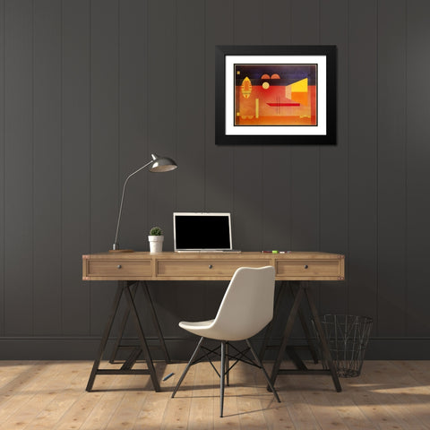 Quiet Assertion 1929 Black Modern Wood Framed Art Print with Double Matting by Kandinsky, Wassily