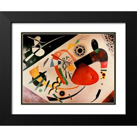 Red Spot II 1921 Black Modern Wood Framed Art Print with Double Matting by Kandinsky, Wassily