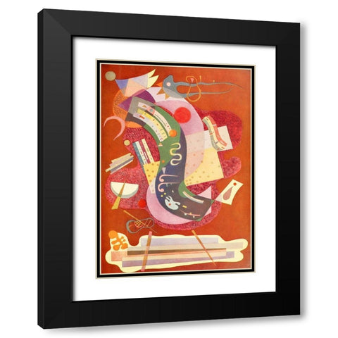Rigid and Bent Black Modern Wood Framed Art Print with Double Matting by Kandinsky, Wassily