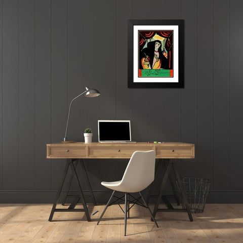 Sancta Francisca 1911 Black Modern Wood Framed Art Print with Double Matting by Kandinsky, Wassily