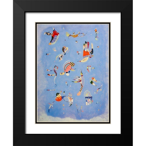 Sky Blue 1940 Black Modern Wood Framed Art Print with Double Matting by Kandinsky, Wassily