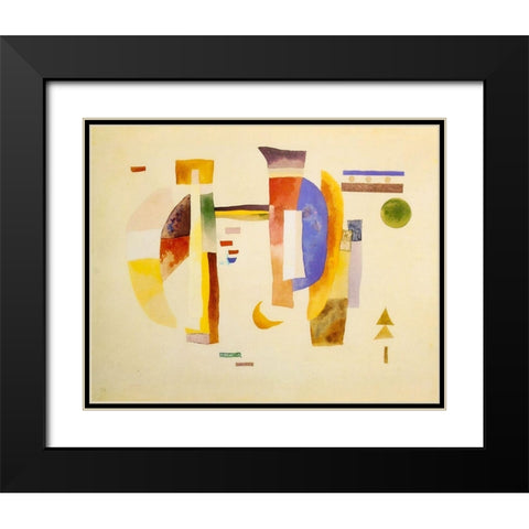 The Bridge 1932 Black Modern Wood Framed Art Print with Double Matting by Kandinsky, Wassily