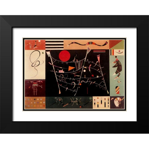 The Whole 1940 Black Modern Wood Framed Art Print with Double Matting by Kandinsky, Wassily