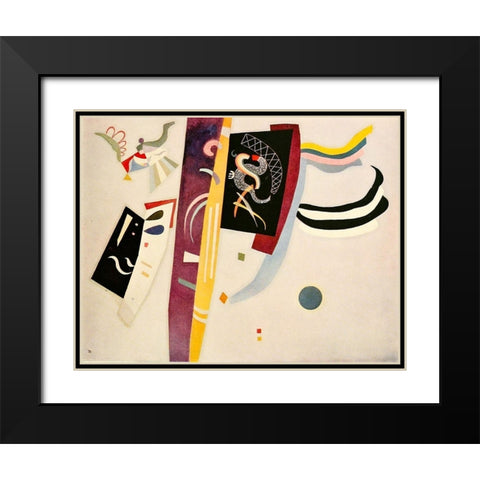 Violet Orange 622 1935 Black Modern Wood Framed Art Print with Double Matting by Kandinsky, Wassily