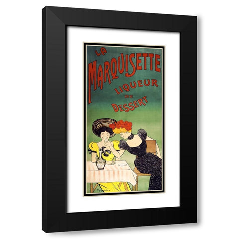 The marquisette dessert liqueur Black Modern Wood Framed Art Print with Double Matting by Cappiello, Leonetto