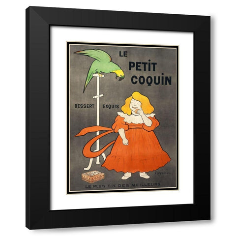 Le petit coquin-dessert exquis Black Modern Wood Framed Art Print with Double Matting by Cappiello, Leonetto