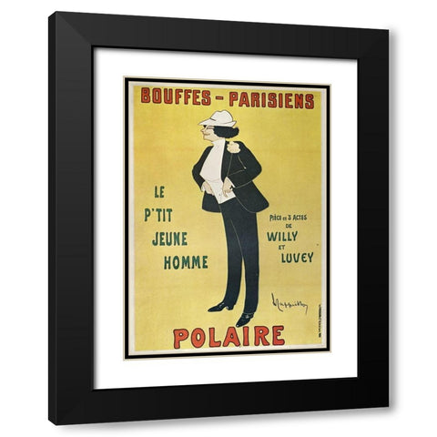 Bouffes-Parisiens Polaire 1910 Black Modern Wood Framed Art Print with Double Matting by Cappiello, Leonetto