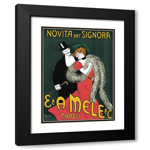 Novita per Signora 1903 Black Modern Wood Framed Art Print with Double Matting by Cappiello, Leonetto