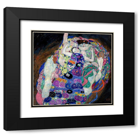 The Virgin Black Modern Wood Framed Art Print with Double Matting by Klimt, Gustav