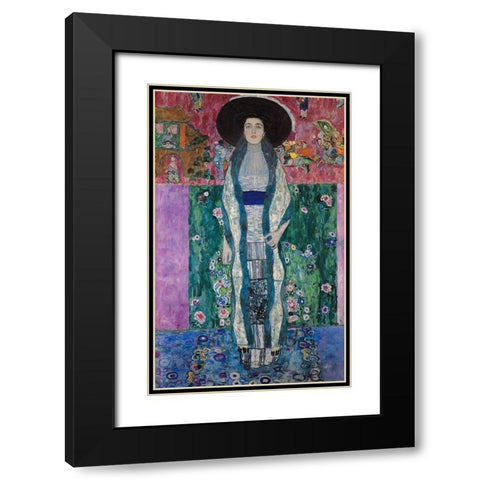 Portrait of Adele Bloch-Bauer Black Modern Wood Framed Art Print with Double Matting by Klimt, Gustav