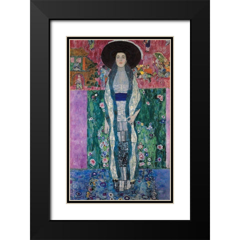Portrait of Adele Bloch-Bauer Black Modern Wood Framed Art Print with Double Matting by Klimt, Gustav