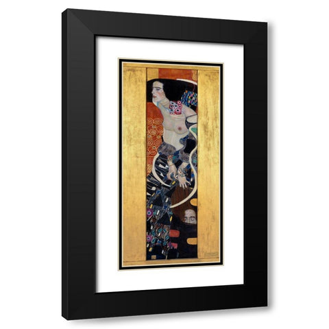 Judith II Black Modern Wood Framed Art Print with Double Matting by Klimt, Gustav