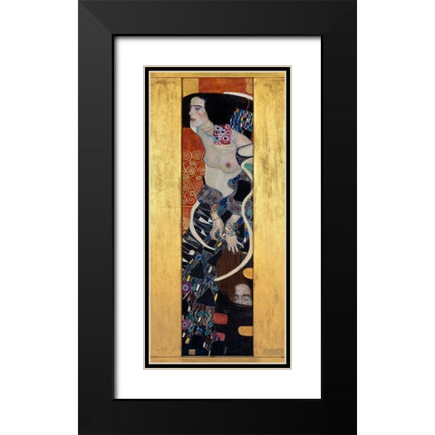 Judith II Black Modern Wood Framed Art Print with Double Matting by Klimt, Gustav