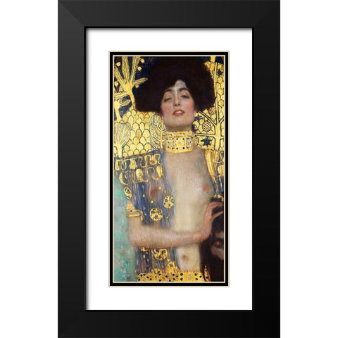 Judith and the Head of Holofernes Black Modern Wood Framed Art Print with Double Matting by Klimt, Gustav