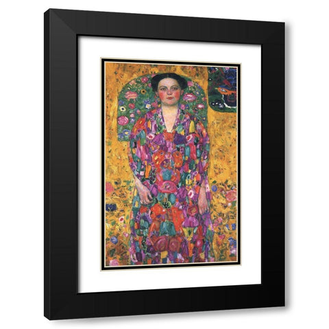 Portrait of Eugenia Primavesi Black Modern Wood Framed Art Print with Double Matting by Klimt, Gustav