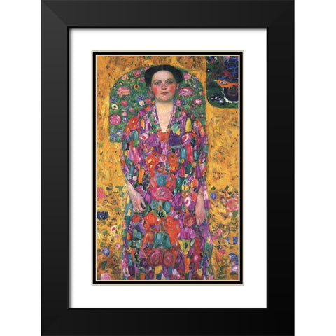 Portrait of Eugenia Primavesi Black Modern Wood Framed Art Print with Double Matting by Klimt, Gustav