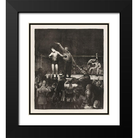 Introducing the champion Black Modern Wood Framed Art Print with Double Matting by Bellows, George