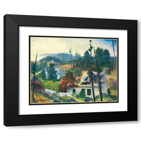 The Red Vine-Matinicus Island-Maine Black Modern Wood Framed Art Print with Double Matting by Bellows, George