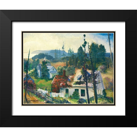 The Red Vine-Matinicus Island-Maine Black Modern Wood Framed Art Print with Double Matting by Bellows, George