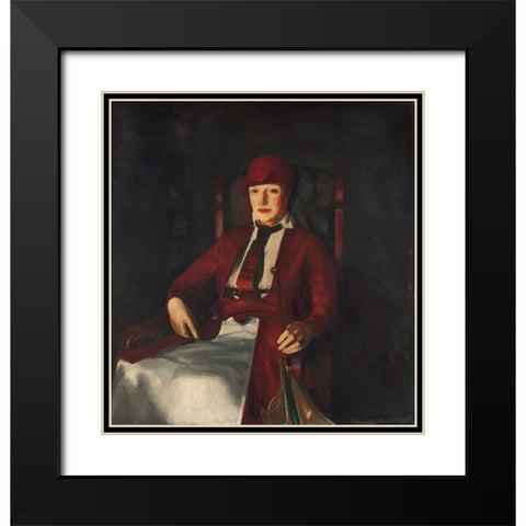 Mrs Chester Dale Black Modern Wood Framed Art Print with Double Matting by Bellows, George