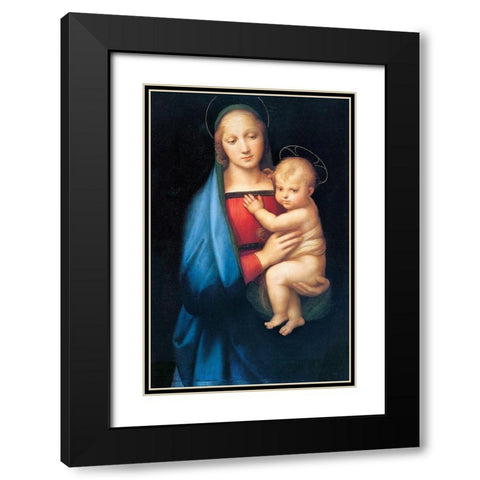 Madonna del Granduca Black Modern Wood Framed Art Print with Double Matting by Raphael