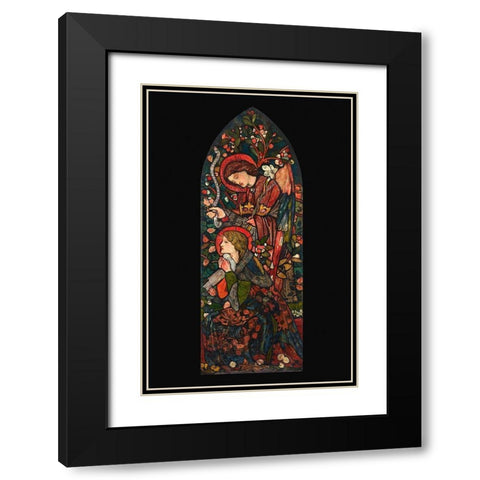 The Annunciation Black Modern Wood Framed Art Print with Double Matting by Burne–Jones, Edward