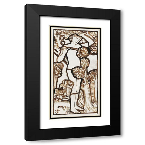 Adam Black Modern Wood Framed Art Print with Double Matting by Burne–Jones, Edward