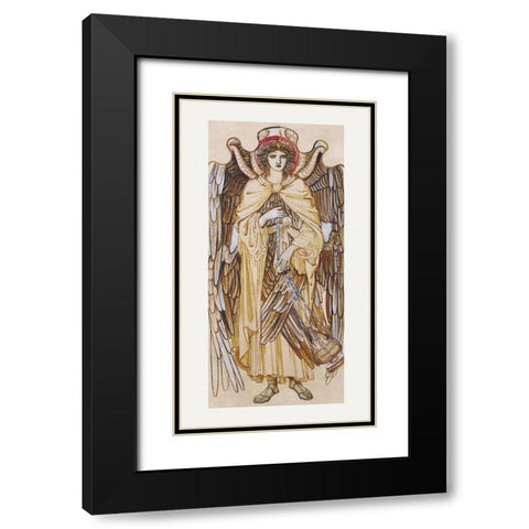 The Angels of the Hierarchy-Seraphim Black Modern Wood Framed Art Print with Double Matting by Burne–Jones, Edward