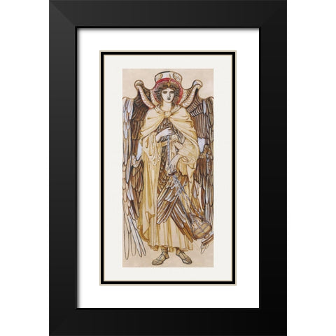The Angels of the Hierarchy-Seraphim Black Modern Wood Framed Art Print with Double Matting by Burne–Jones, Edward